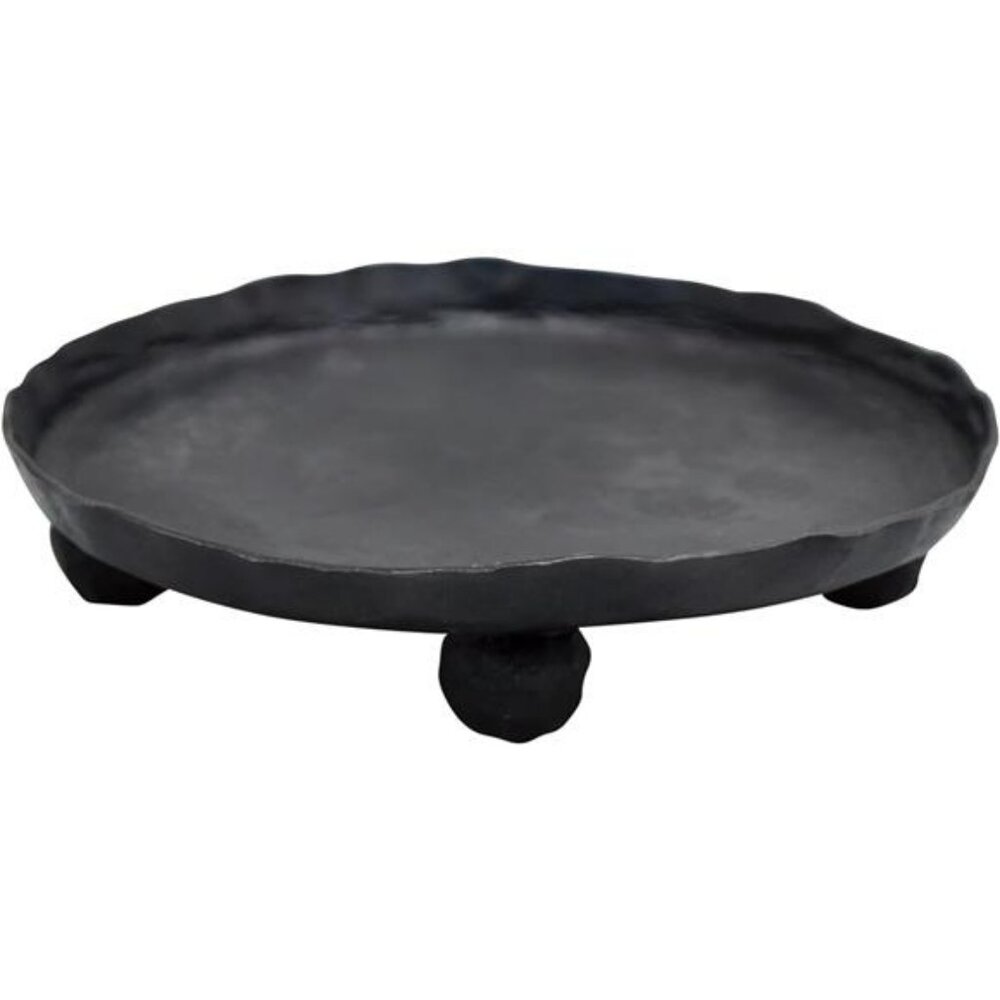 Rustic black metal pillar candle plate holder for jar candles ball candles decor
